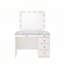 Meuble-lavabo 1 pièce avec plateau en verre et 5 tiroirs en cristal blanc-1667097098
