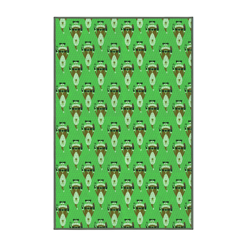 Tapis vert tissé à la machine