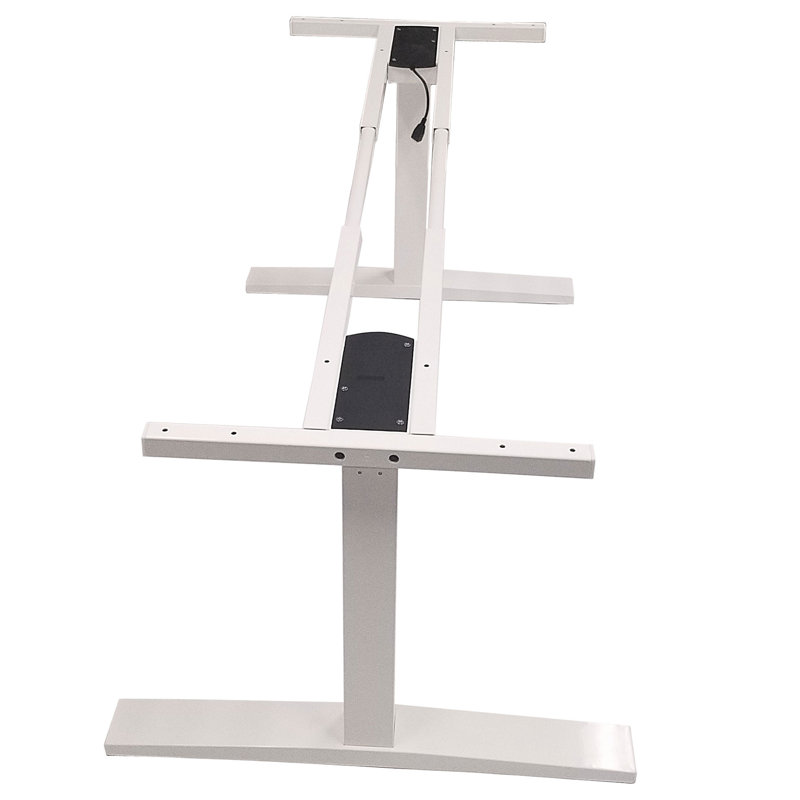 Ellen Adjustable Metal Base Standing Desk, White