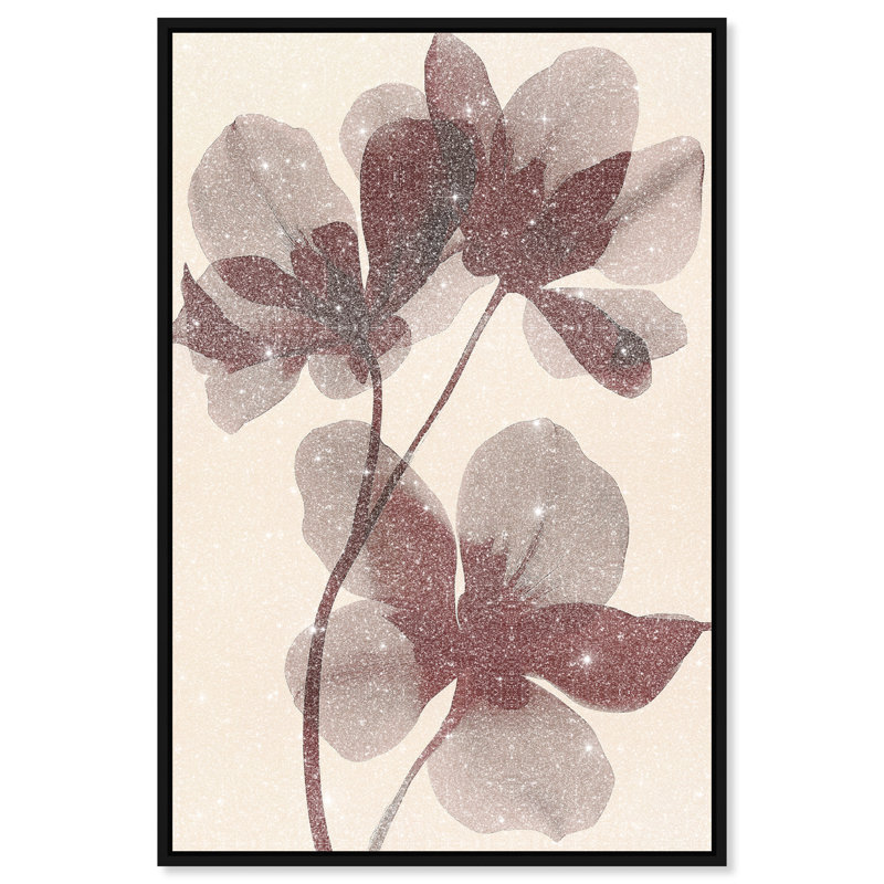 Crimson Coastline III Canvas Abstract Print by Oliver Gal, Black Frame, 10 x 15, 16"H x 11"W, Black Frame