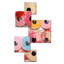 Ensemble de 5 pochettes roses en vinyle