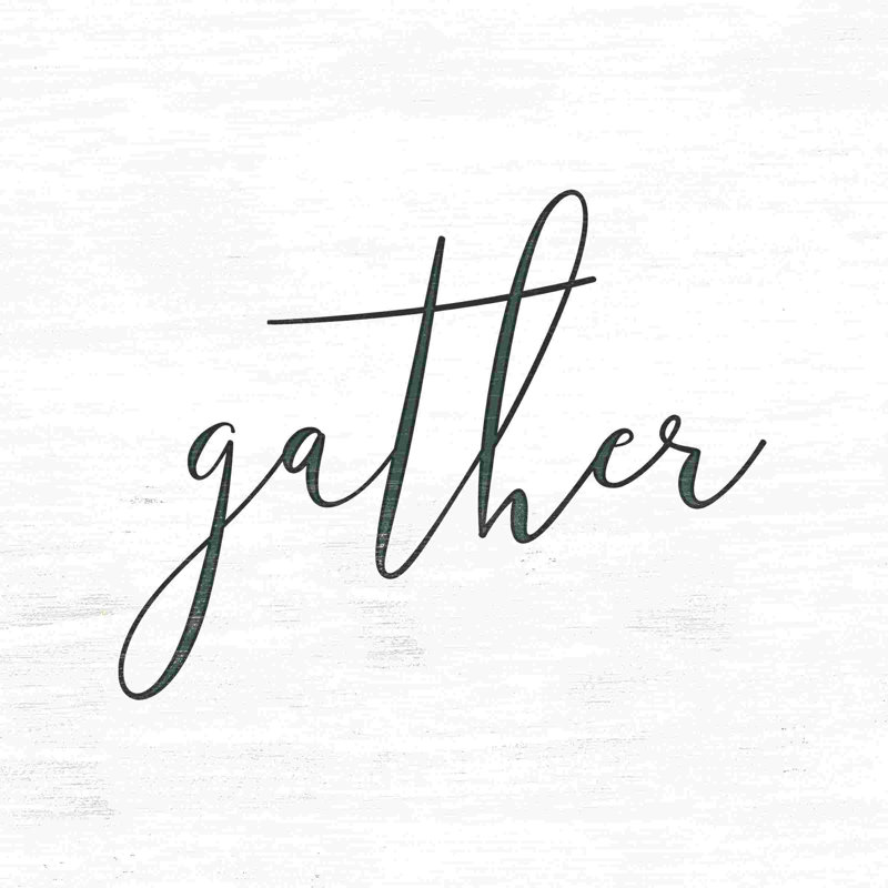 Impression sur toile Gather Script, L 12 po x H 12 po