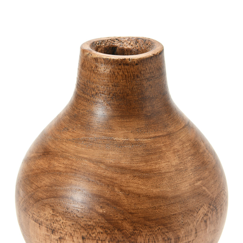 Mylo 8'' Solid Wood Table Vase