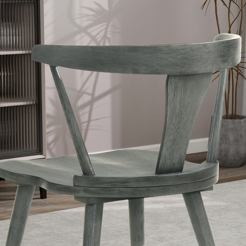 Ensemble de 2 chaises de salle à manger de style rustique moderne, Gris