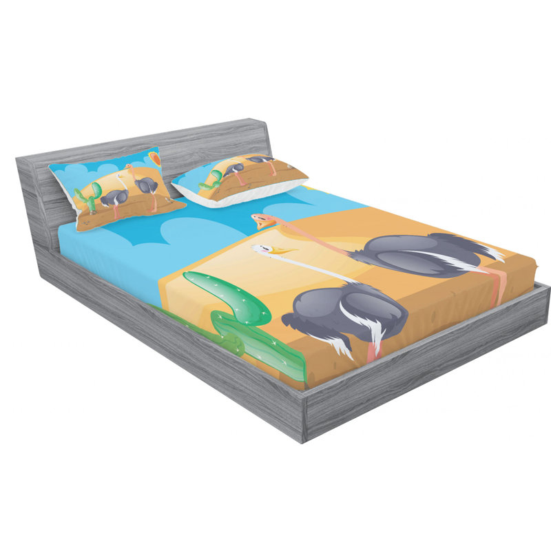 Microfiber Sheet Set, Queen Sheet Set with Fitted Sheet