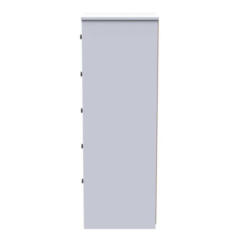 San Jose Bedside Table, Indigo Matt/White Matt
