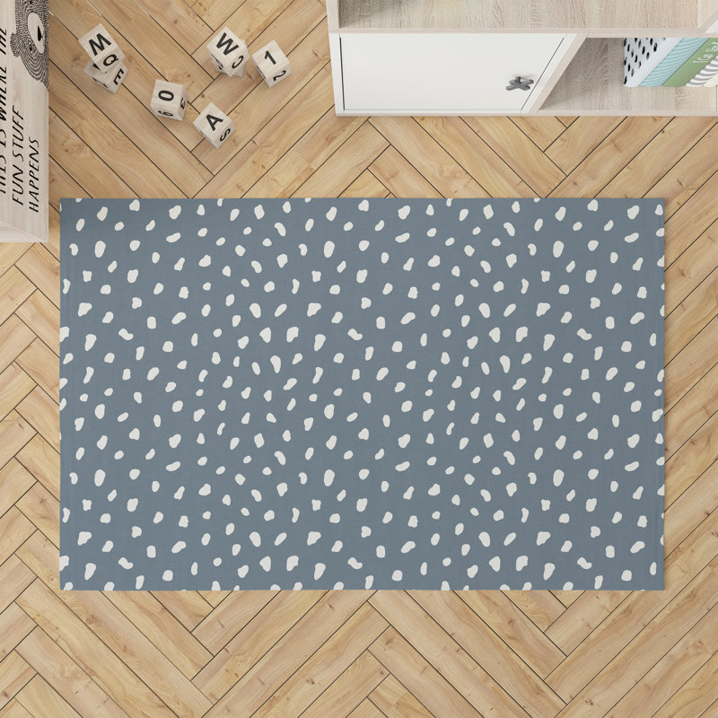 Tapis de jeu Paint Drop, Bleu, Rectangulaire 3 pi x 5 pi