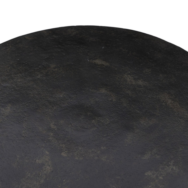 Paz Outdoor End Table, Distressed Bronze