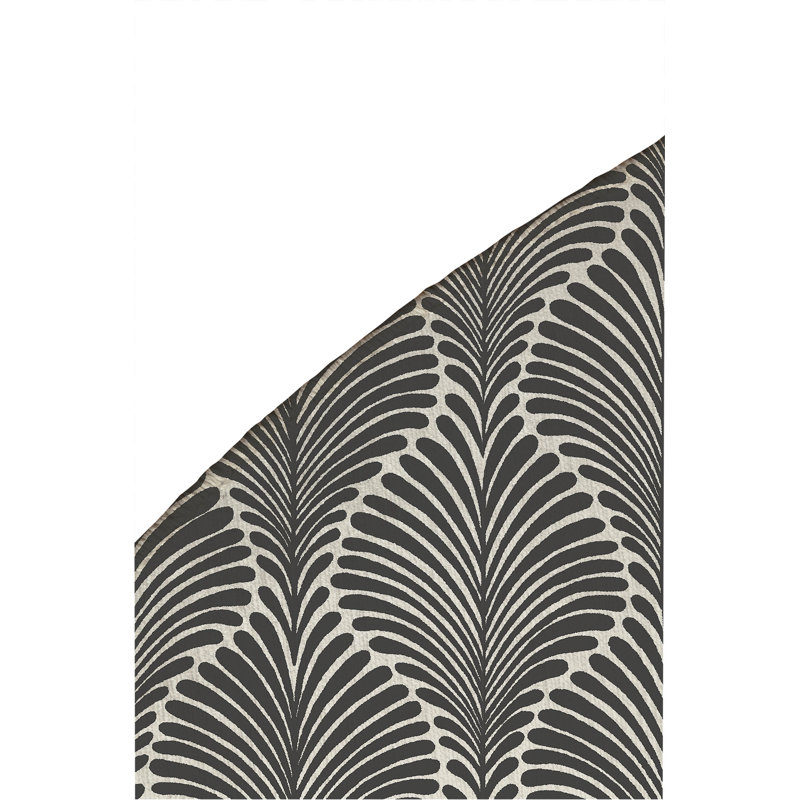 Elegant Palms Non-Slip Outdoor Rug, Round 5'