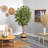 72'' Faux Maple Tree in Burlap, Cotton Planter