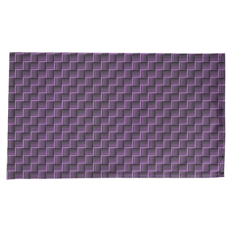 Rayures nattes classiques Nappe, Violet / noir