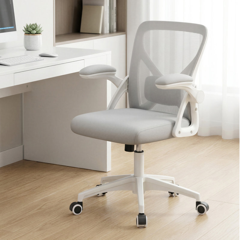 Ergonomic Mesh Office Chair With Adjustable Lumbar Support, Gray, Gray