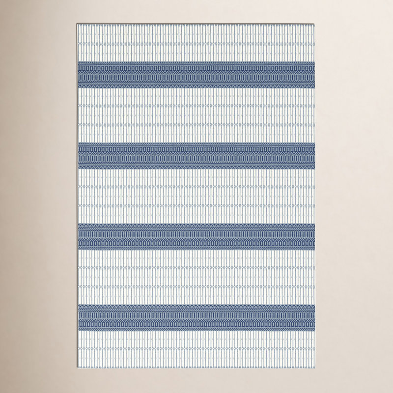 Danforth Striped Indoor / Outdoor Rug, Rectangle 7'10" x 10'