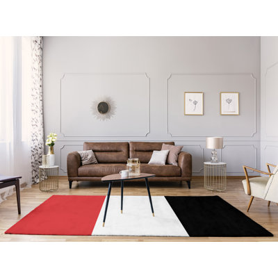 Tapis de zone rouge/noir