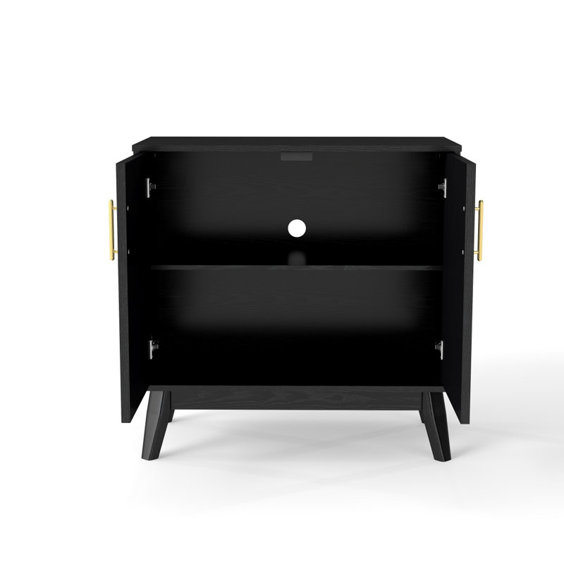 Buffet cannelé à motif géométrique pour meuble télé