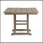 Table de salle à manger carrée pliante antique en PEHD (1 pièce), 96 cm L x 96 cm l x 75 cm H
