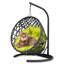 Balançoire d'intérieur pour chat avec support et coussin, aspect rotin osier, pour chats et petits animaux de compagnie, vert