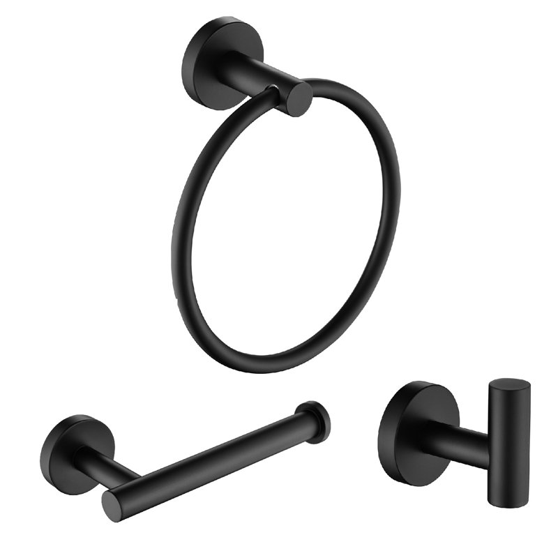 Ensembles de quincaillerie de salle de bain, Noir mat