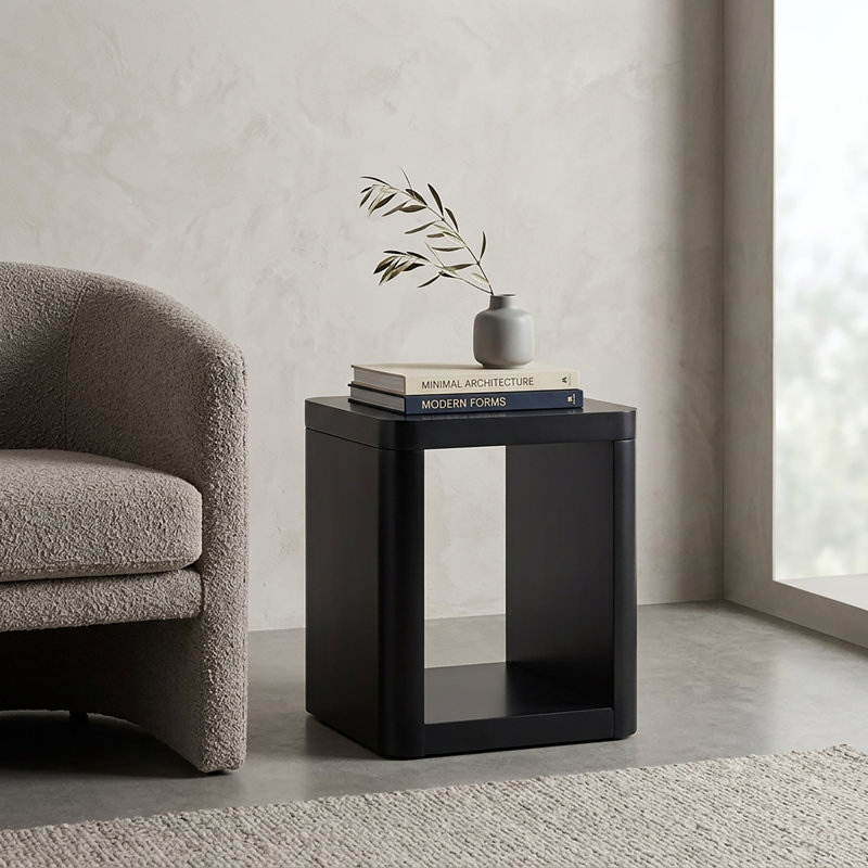Noah Black Side Table, Black
