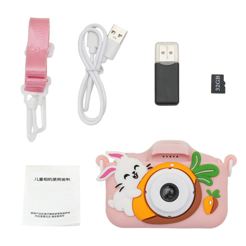 Dual Lens Kids Digital Camera with 32GB Memory Card