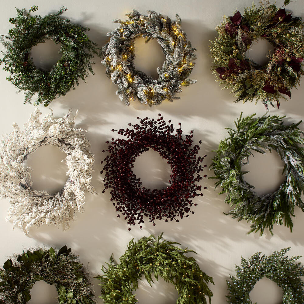 26'' Faux Cedar Wreath