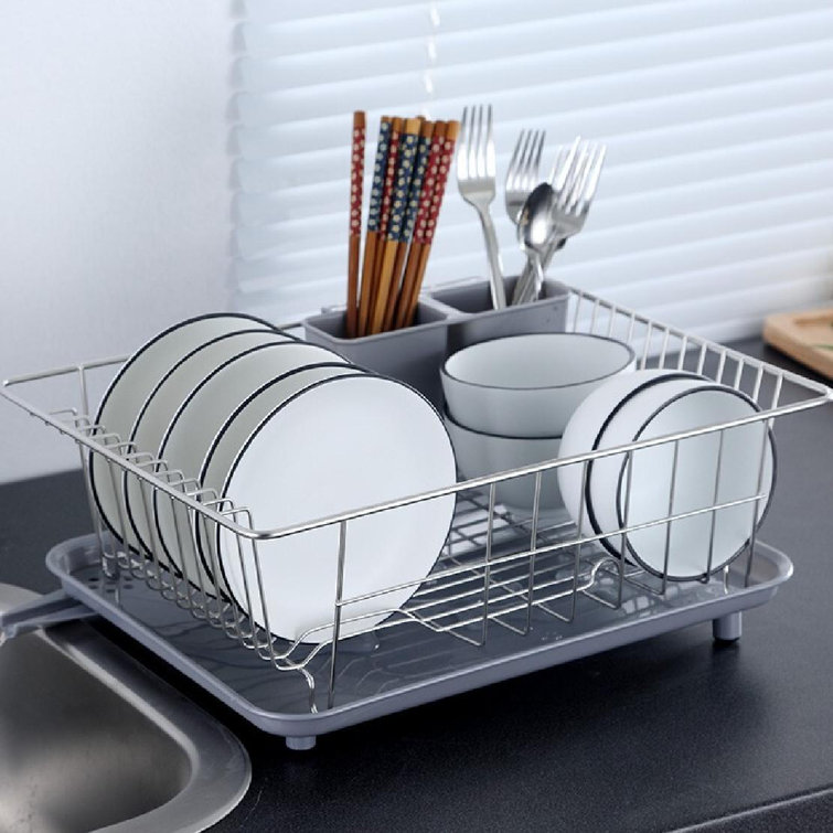 Dish Drying Rack, Expandable (13''-22.5'') Dish Racks for Kitchen