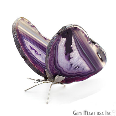 Desriee Agate Slice Butterfly Figurine