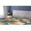 Drap-housse géométrique Ambesonne_ Patchwork carré triangulaire_ Bleu sarcelle multicolore-95976899