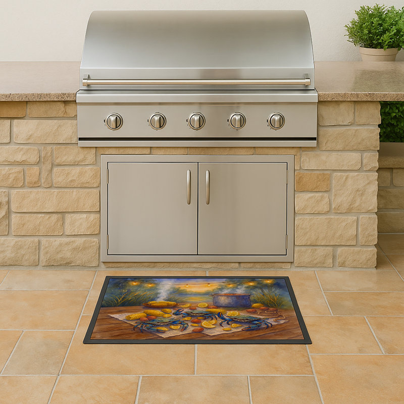 Crab Ready Doormat, 18" W x 27" L