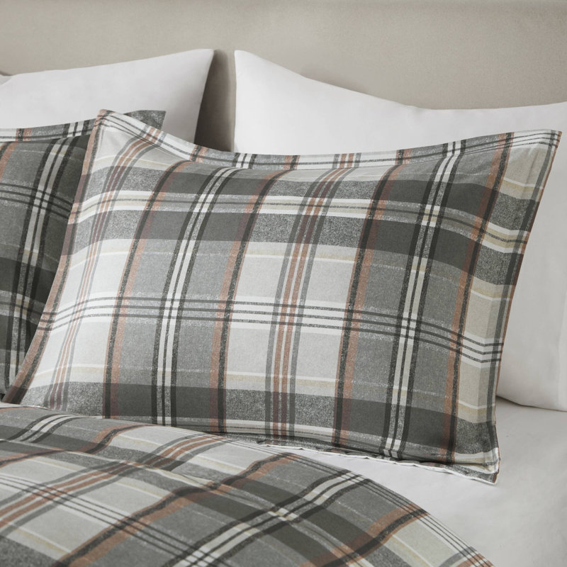 Blake Plaid 3-Piece Full/Queen Duvet Cover Set, Full / Double Duvet Cover + 2 Standard Shams