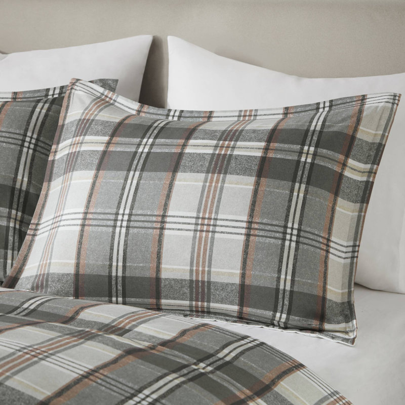 Blake Plaid Duvet Cover Set, Full / Double Duvet Cover + 2 Standard Shams
