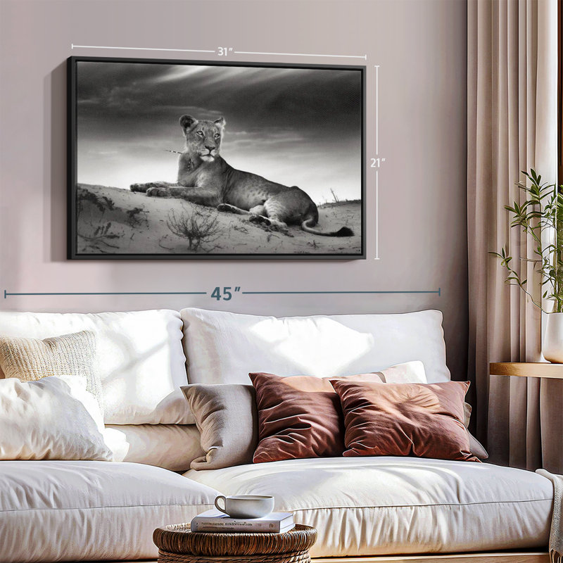 Animal «Lioness Canvas Print», H 21 po x l 31 po