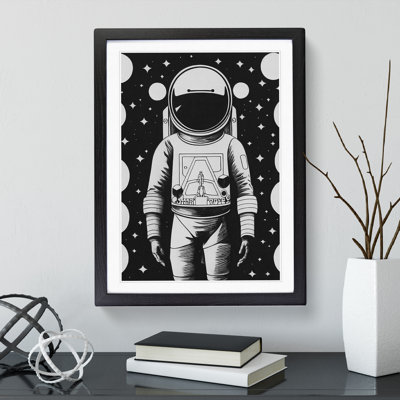 Monochrome Astronaut No.3 - Framed Print