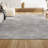 Aarhus High-Low Minimalist Scandi Striped Gray/Ivory Indoor/Outdoor Rug-1453758307