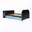 Lit de jour double avec lit gigogne simple et bureau et port USB-1554283704
