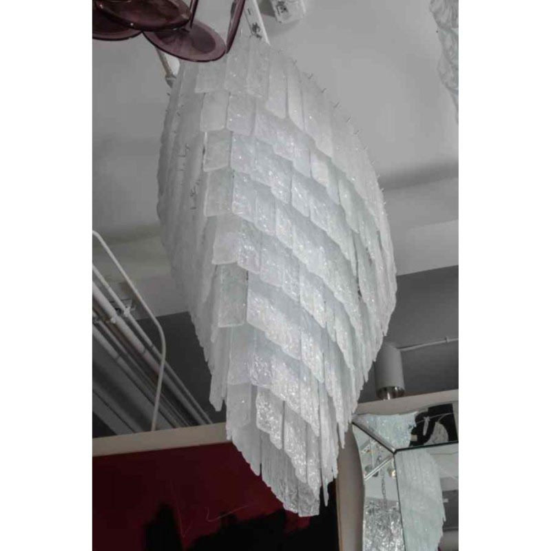Lustre Venetian Light Pulegoso, Transparent, Laiton brossé, 30” Wide x 32” Height
