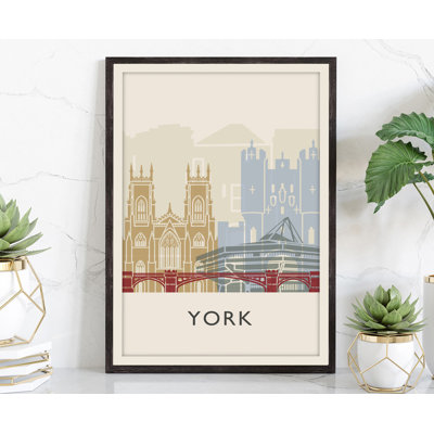 Illustration de York, villes du monde, impression sans cadre, affiche murale de bureau à domicile en Angleterre