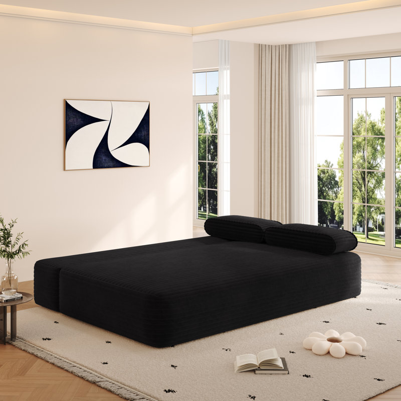 Multi-functional Frameless Corduroy Sofa Bed For Modern Spaces