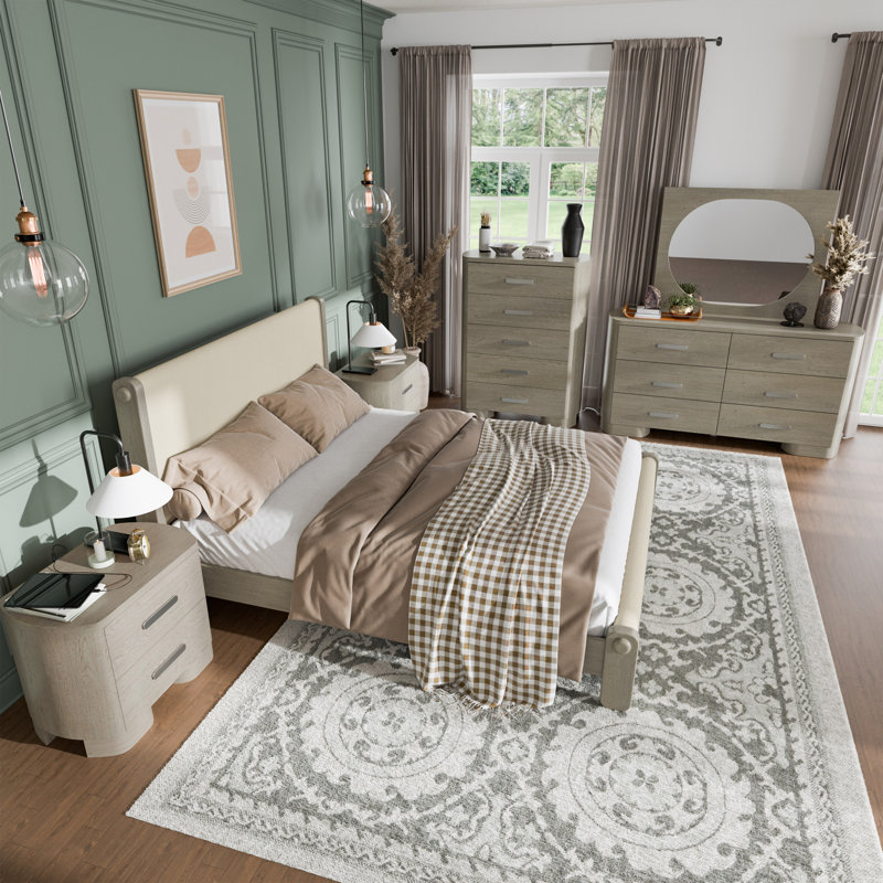 Ensemble de chambre à coucher 6 pièces Gomez Linscott, Grand