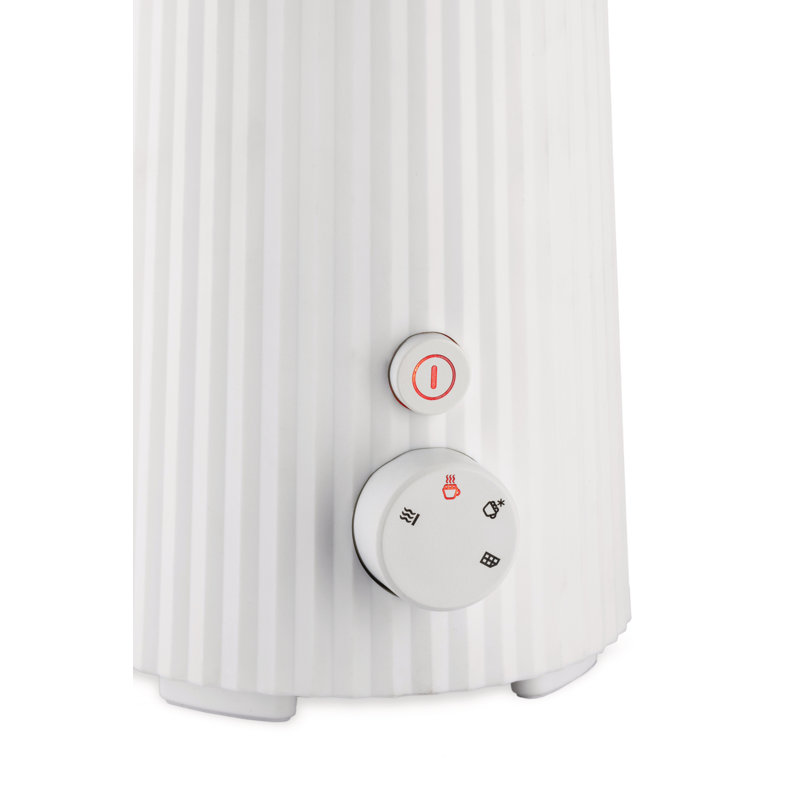 Alessi Plissé Automatic Milk Frother, White