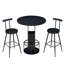 Ensemble de table de bar et tabouret 3 pièces 31,5 pouces Table de bar ronde avec deux tabourets-1967839736
