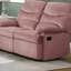 Causeuse inclinable manuelle luxueuse en velours 2 places avec accoudoirs moelleux pour un salon confortable