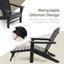 Chaise Adirondack en plastique / résine avec repose-pieds Baughn-541925578