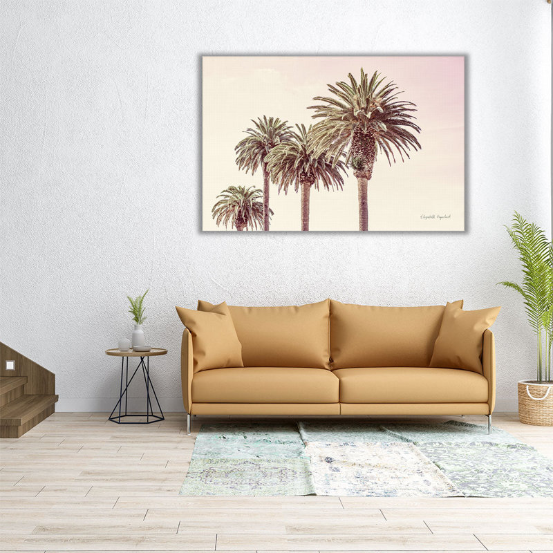 Pastel Palms - reproduction d'art sur toile, H 20 po x l 30 po