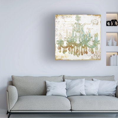 Bolog Sasha Teal And Gold Canvas Art