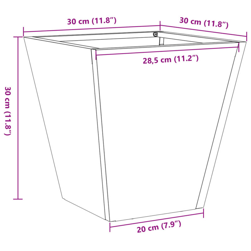 Raice Planter Box, Olive Green, 30cm H x 30cm W x 30cm D