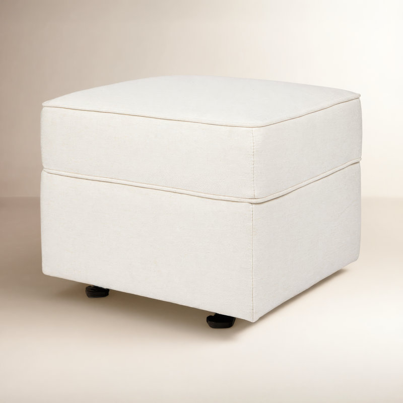 Willa / Alden Gliding Ottoman   , Cream Eco-Weave