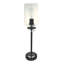 Royal Designs, Inc., ensemble de 2 lampes de table décoratives en cristal de 25 po, finition bronze huilé avec abat-jour en verre transparent-1224643912