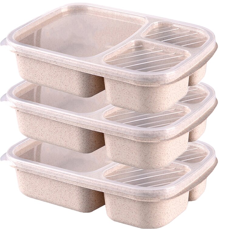 Fruit Packaging 5cm Disposable Plastic Food Box With Divider