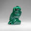 Genuine Polished Malachite Owl Carving (149.3 Grams)
